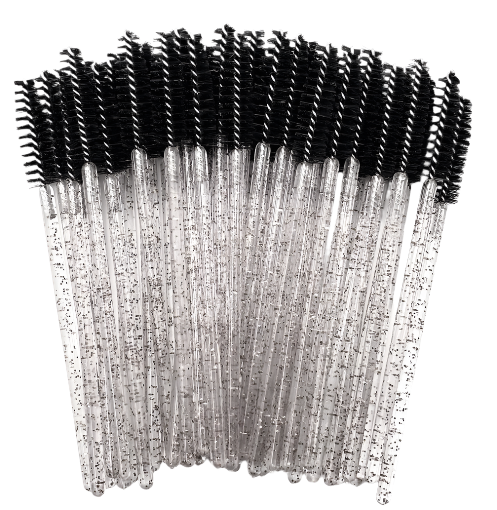 Glitter Mascara Wands/Spoolies - Black