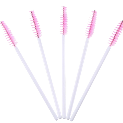 Mascara Wands/Spoolies - White &amp; Pink