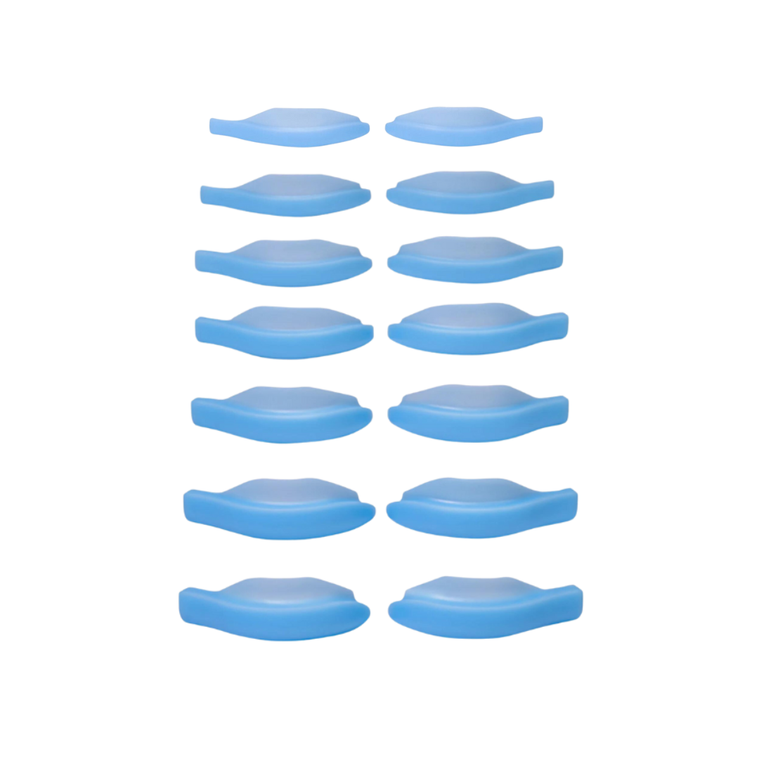Katya Vinog - Silicone shields kit, Sky Blue (8 pairs, Size 1.5-5)