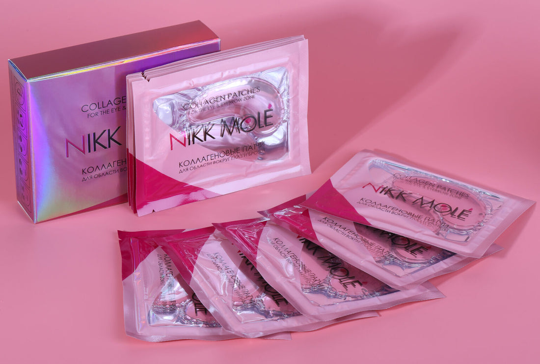 NIKK MOLÉ - Eyebrow and under eye Collagen pads - ROSEMARY (10 pieces)